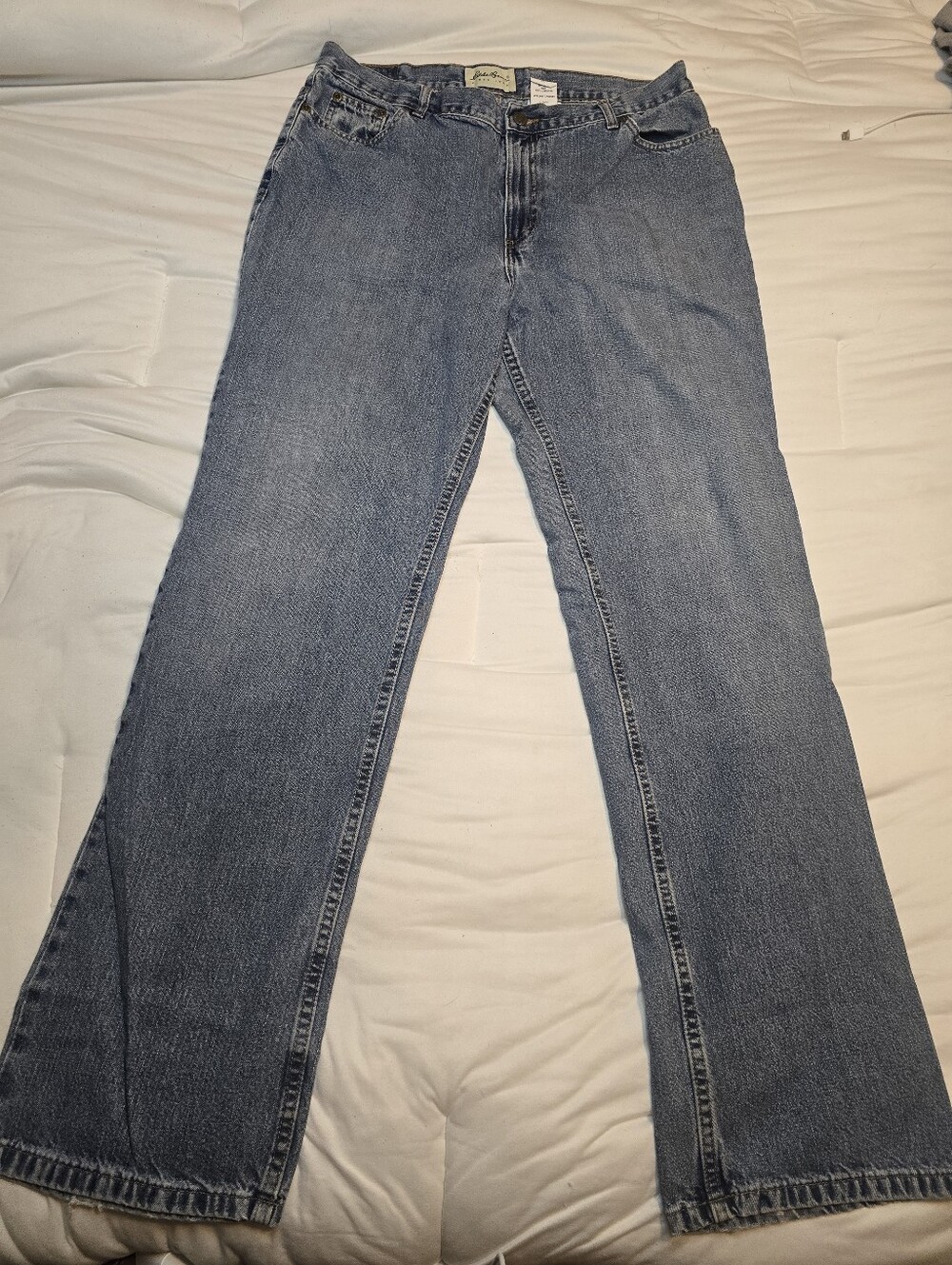 Eddie Bauer Women's Light Blue Wide-Leg Jeans